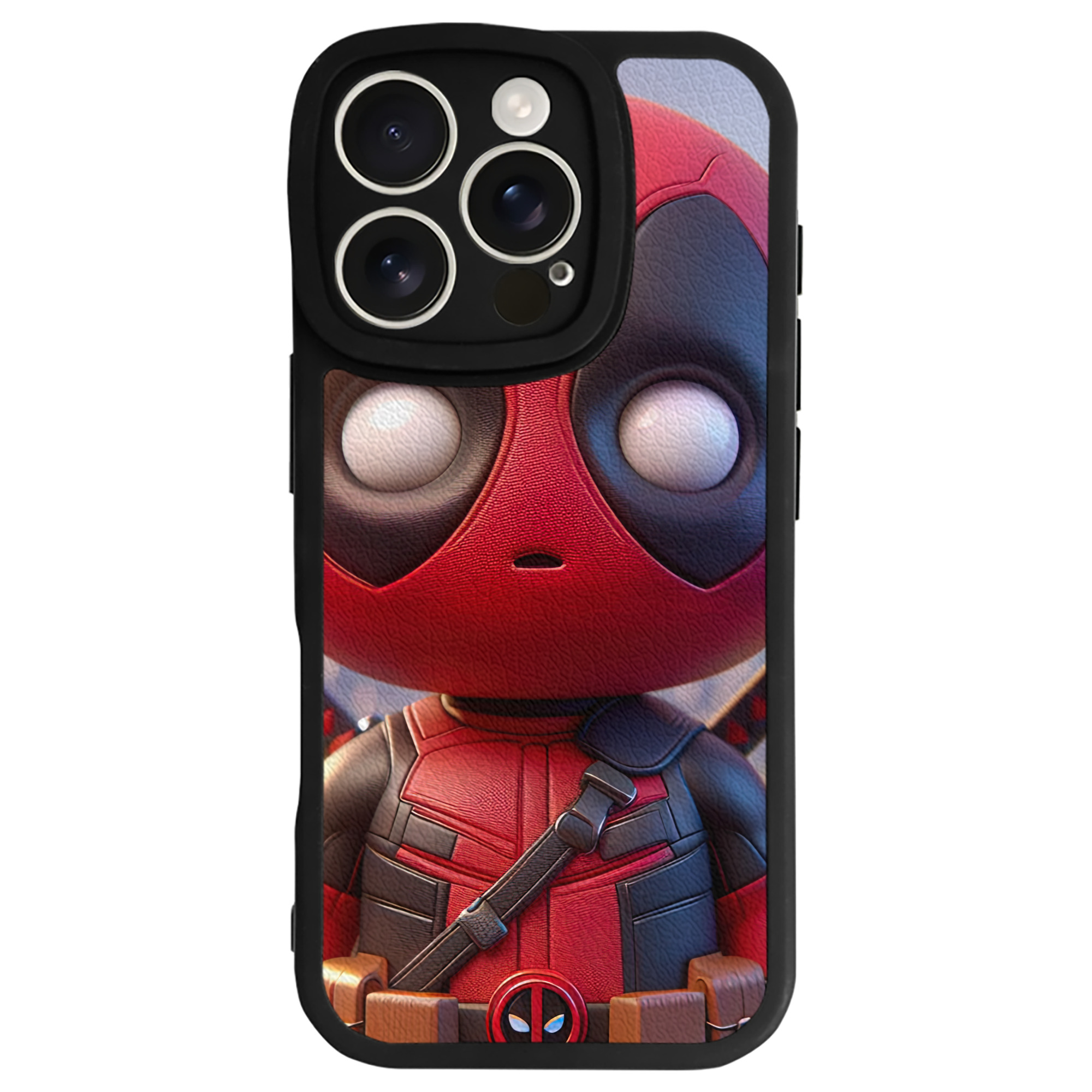 （画像用） Deadpool デッドプール 【iPhone 16シリーズ対応】シリコンスマホケース（レザー調） 材質：シリコン